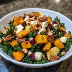 Crispy Kale Fall Salad with Maple Dijon Dressing
