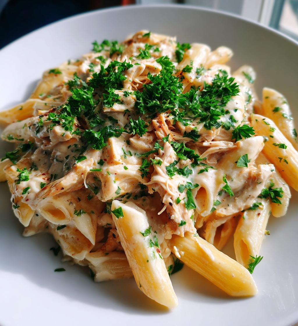 Crockpot Creamy Chicken Pasta