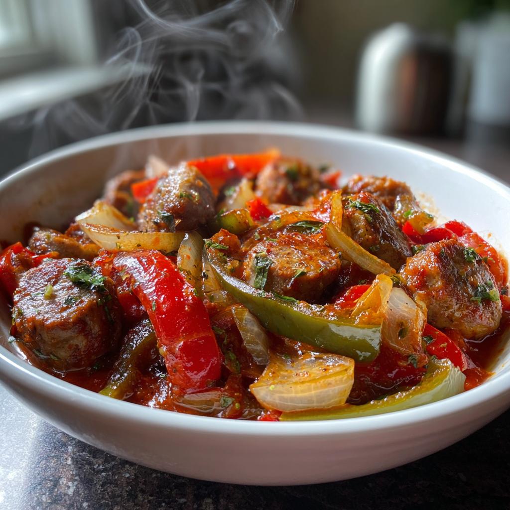 Crockpot Sausage & Peppers