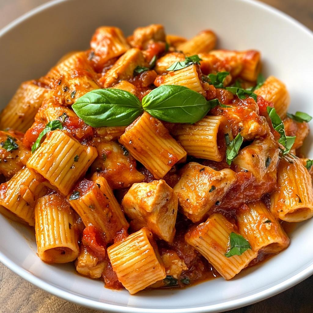 Easy Arabiata Chicken Pasta