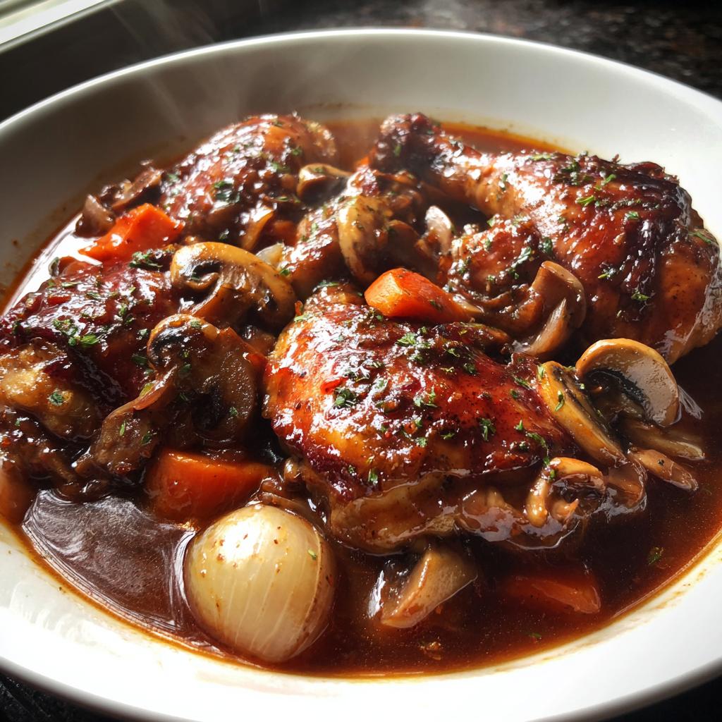 Easy Crockpot Coq au Vin