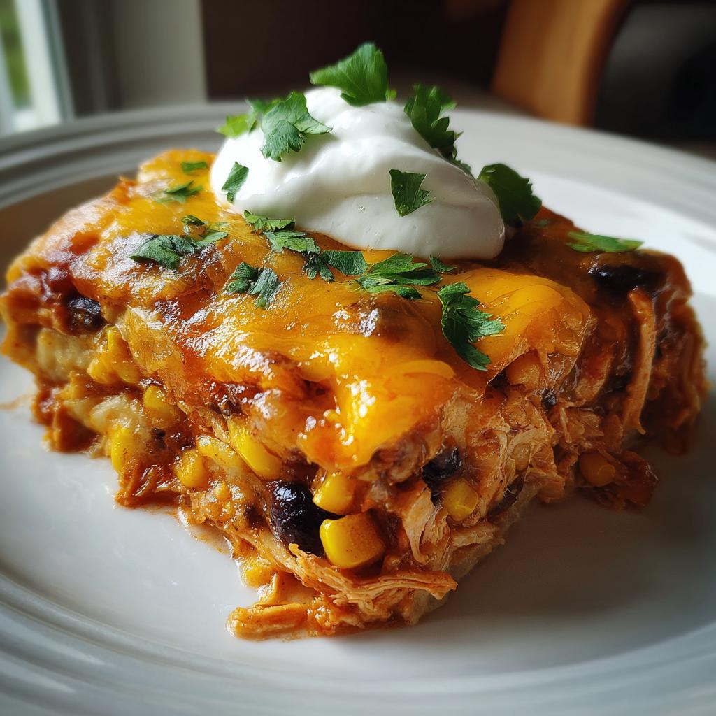 Easy Crockpot Enchilada Casserole