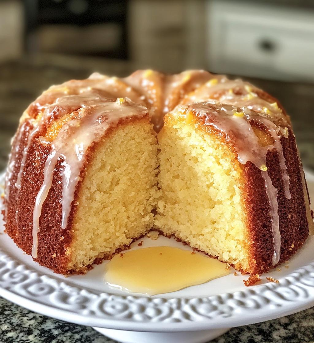 Easy Lemon Pound Cake with Glaze