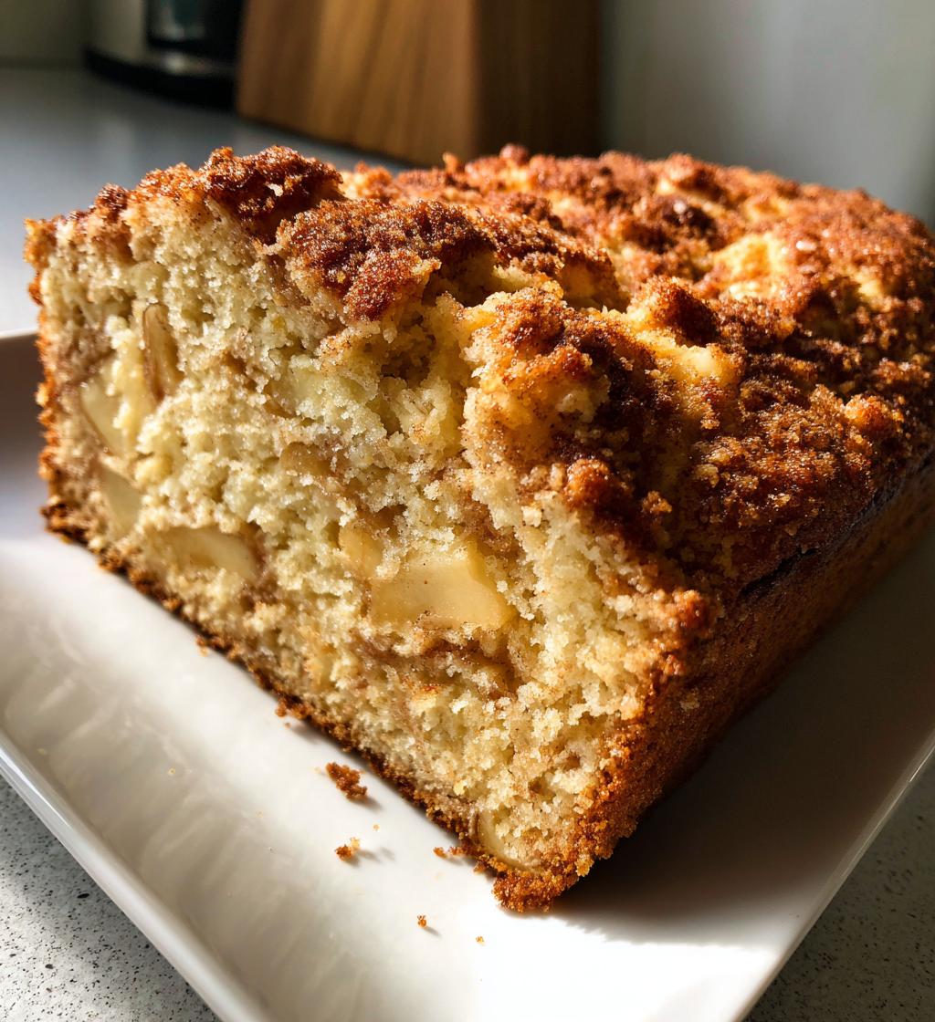 Fresh Warm Apple Bread with Brown Sugar Cinnamon