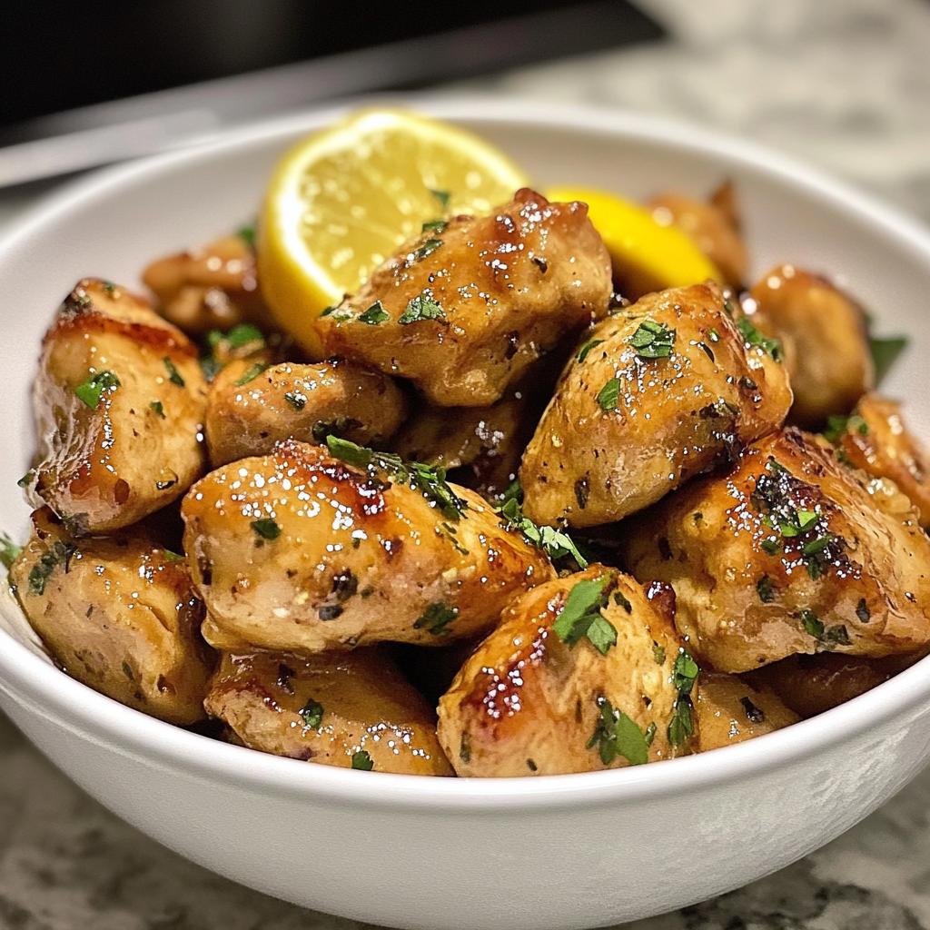 Garlic Butter Chicken Bites Quick Dinner
