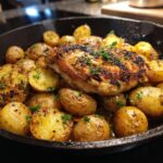 Garlic Butter Chicken and Potatoes Skillet