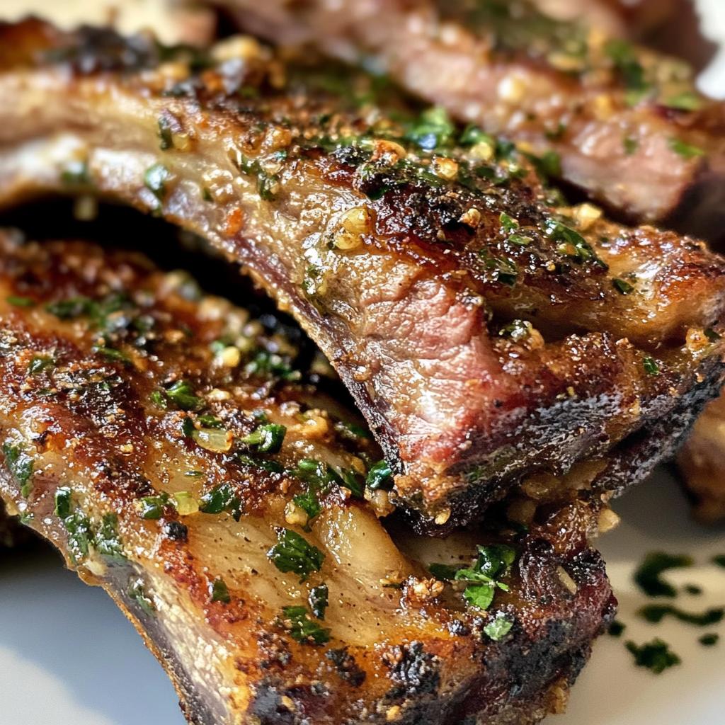 Garlic Butter Herb Lamb Ribs with Crispy Edges