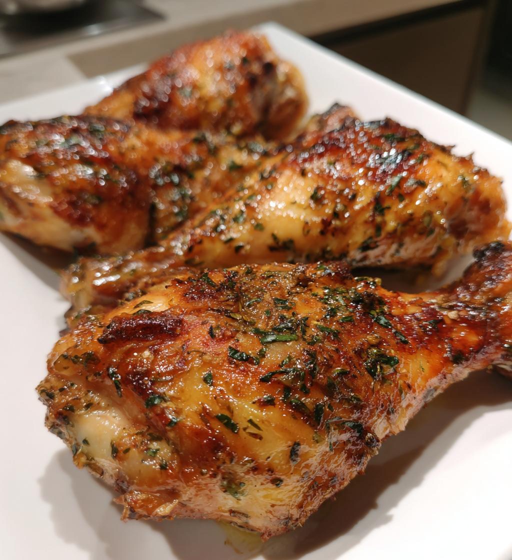 Garlic Herb Butter Roasted Chicken Drumsticks