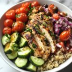 Garlic Herb Chicken Bowls Mediterranean Style