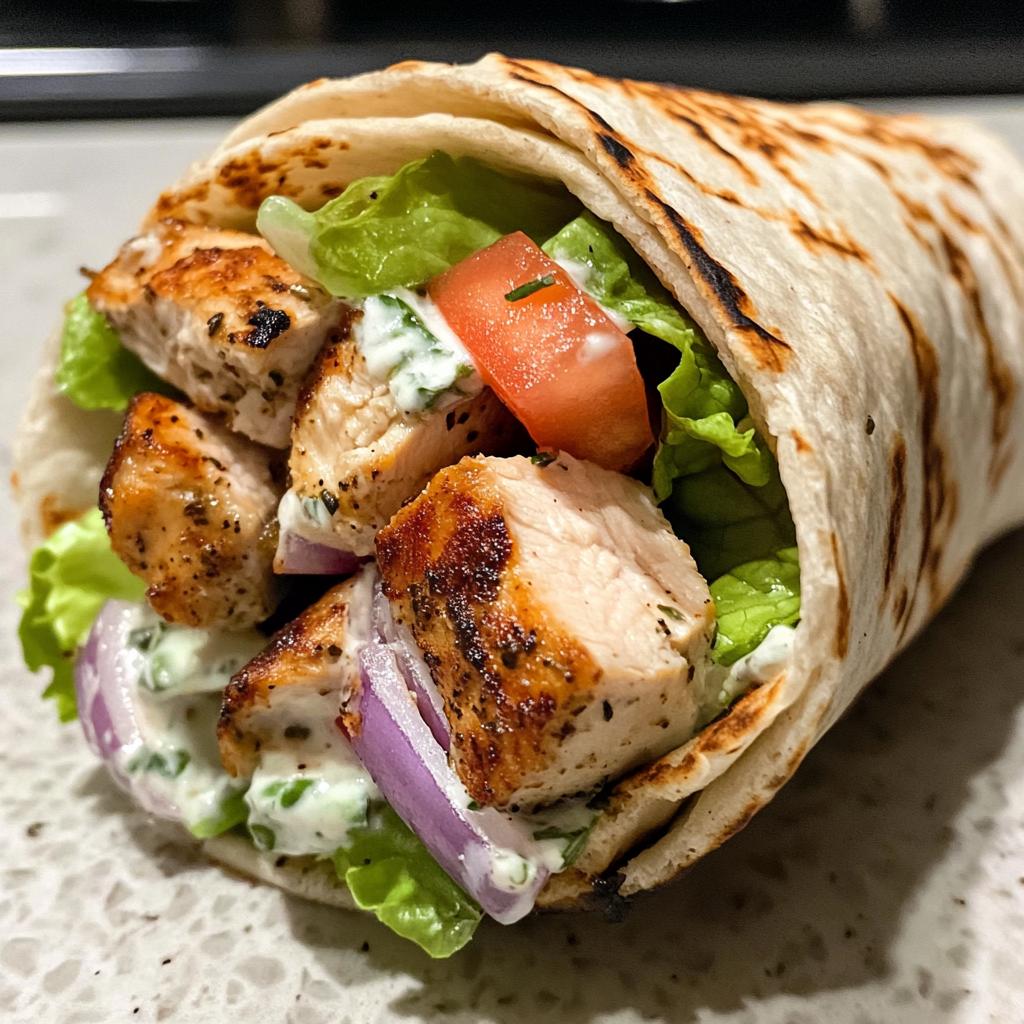 Greek Chicken Souvlaki Wraps Easy & Healthy