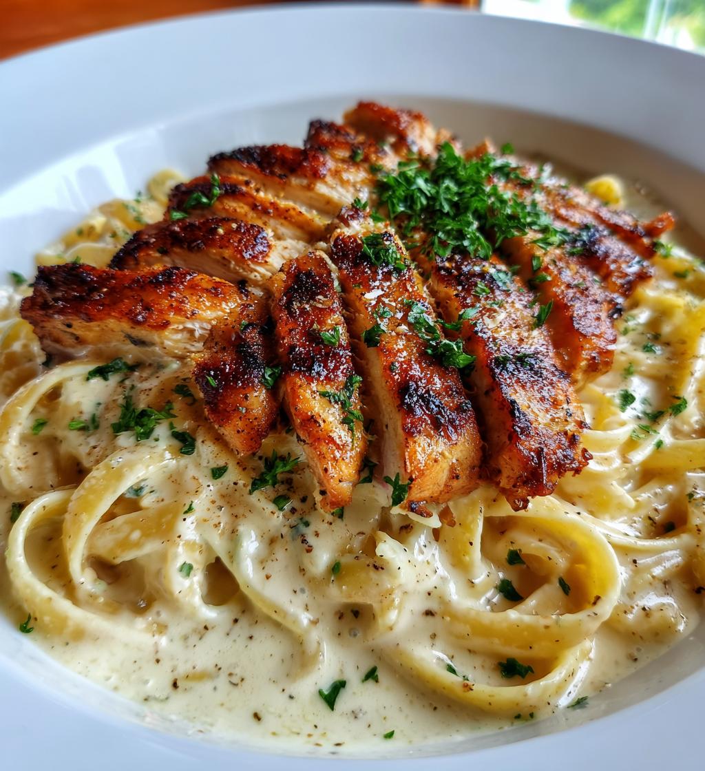 Grilled Chicken Alfredo Pasta