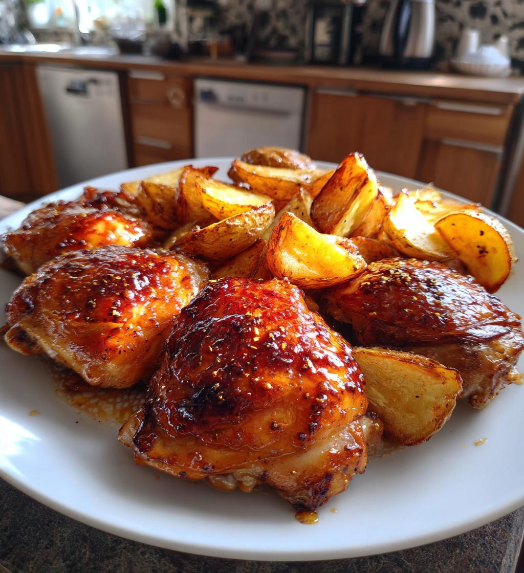 Honey Butter Chicken with Crispy Potatoes