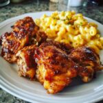 Honey Chicken with Mac and Cheese