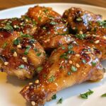Honey Garlic Chicken Wings Oven-Baked