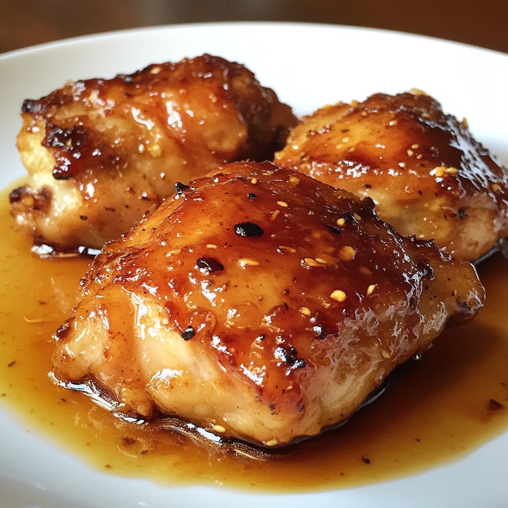 Honey-Glazed Chicken Thighs – sweet, savory & juicy!