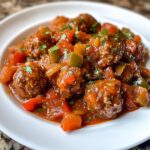 Jambalaya Meatballs with Peppers