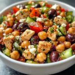 Mediterranean Chickpea and Chicken Salad