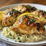 Mediterranean Lemon Chicken Dishes with Garlic Rice