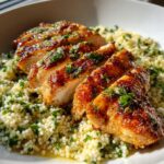 Mediterranean Lemon Chicken Dishes with Herbed Couscous