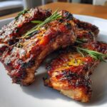 Mediterranean Lemon Rosemary Lamb Ribs with Golden Roast Finish