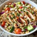 Mediterranean Orzo Salad with Herb Chicken