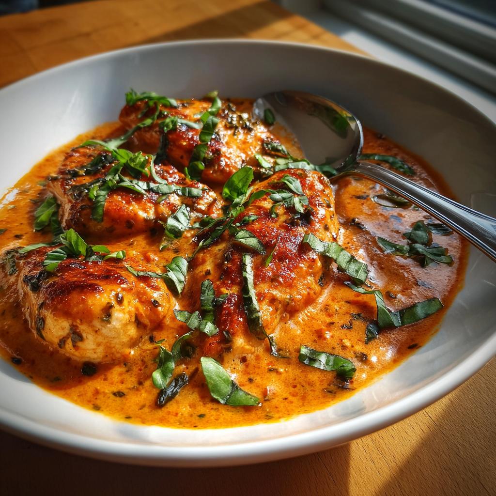 One-Pot Creamy Tomato Basil Chicken