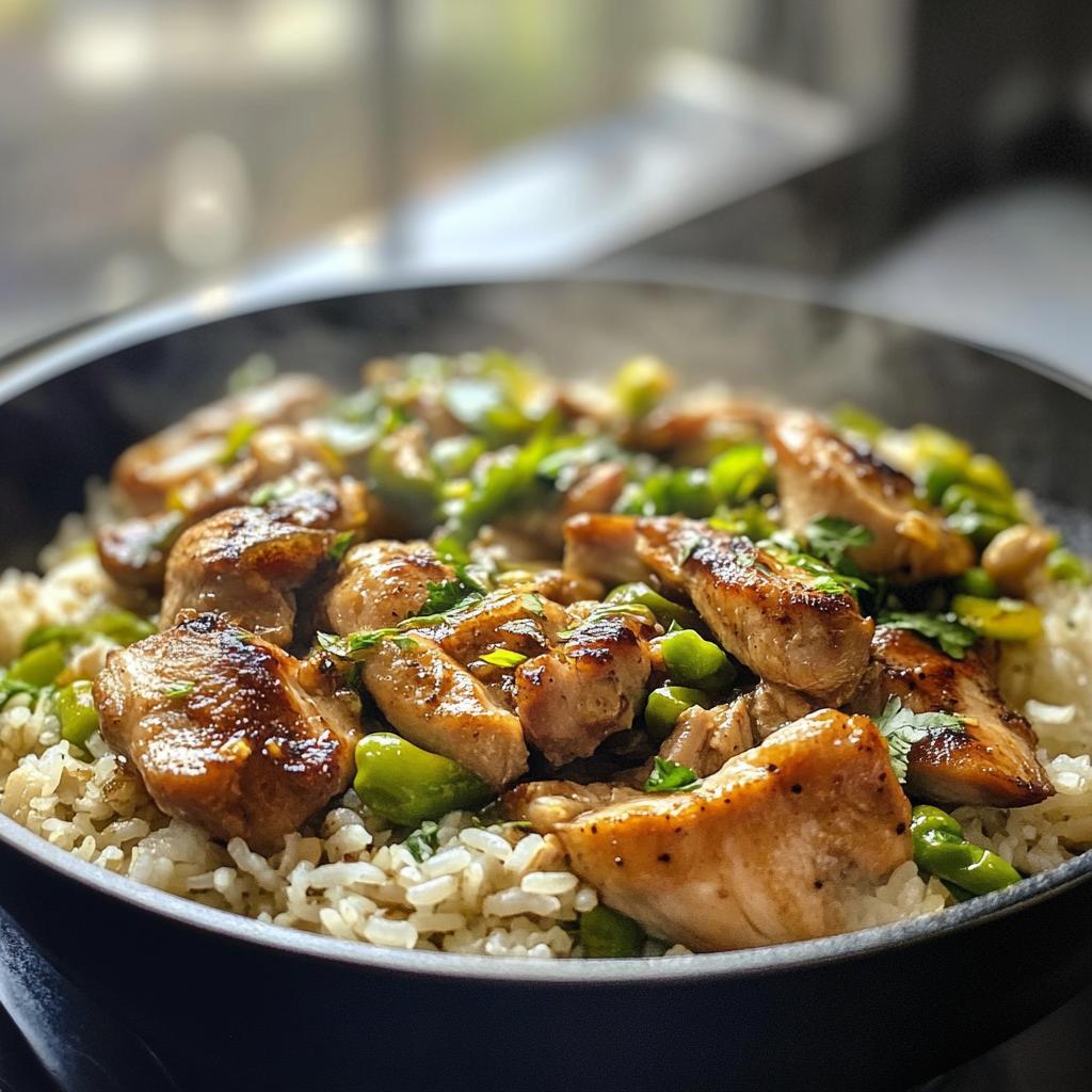 One-Pot Shishito Chicken and Rice Dinner