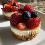 Pretty Berry Mini Cheesecakes with Fresh Topping