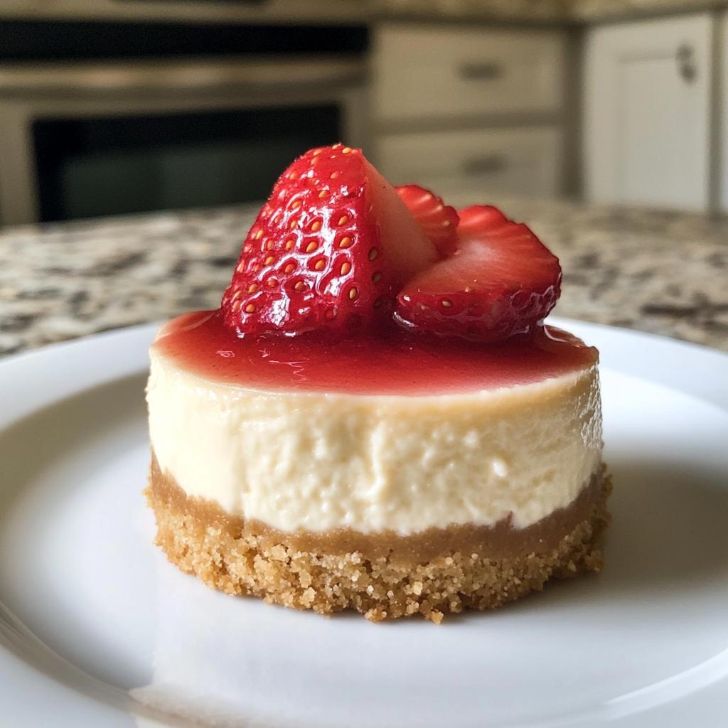 Protein Strawberry Mini Cheesecakes