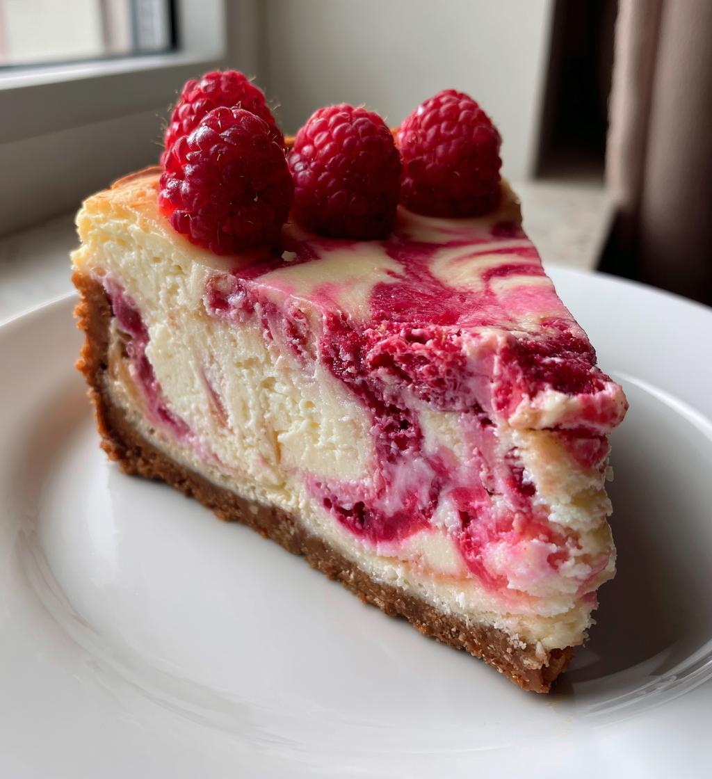 Raspberry Swirl Cheesecake