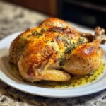 Roast Chicken with Garlic Herb Butter – juicy & classic!