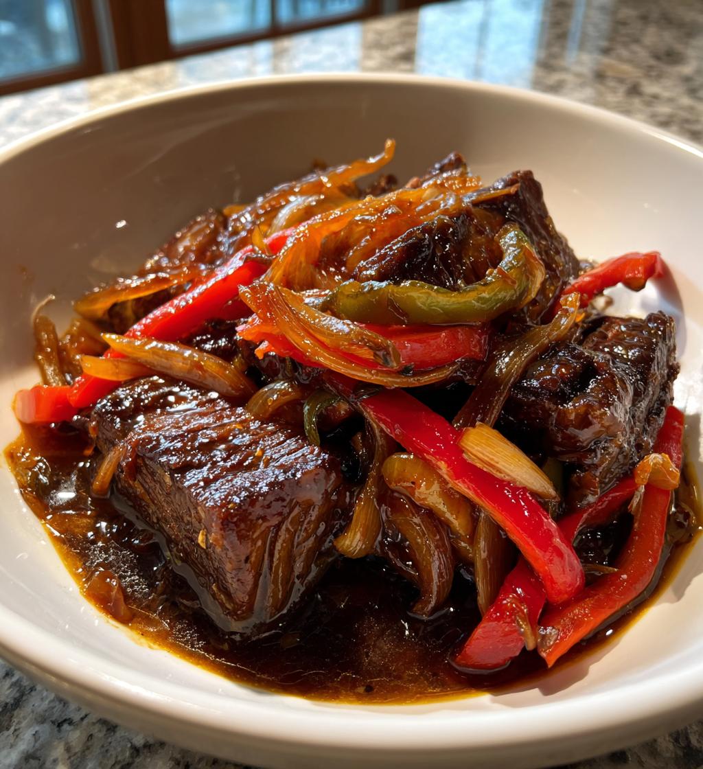 Slow Cooked Rib Pepper Steak