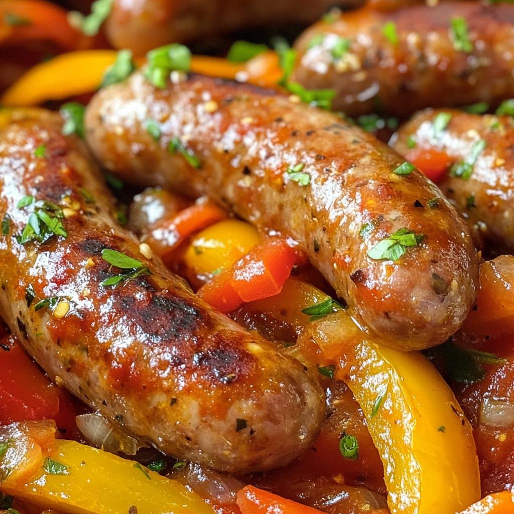 Slow Cooker Sausage & Peppers