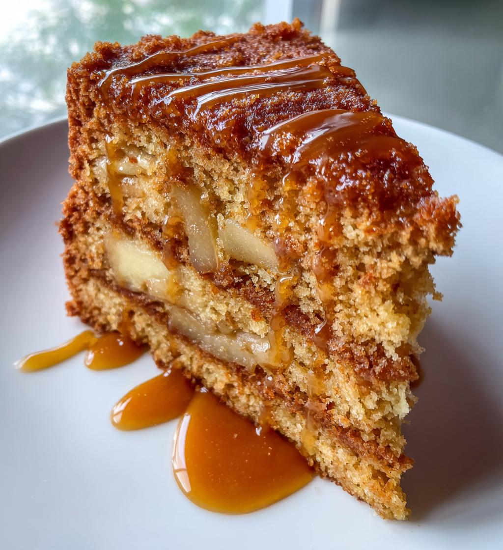 Soft Caramel Apple Cake with Warm Spices