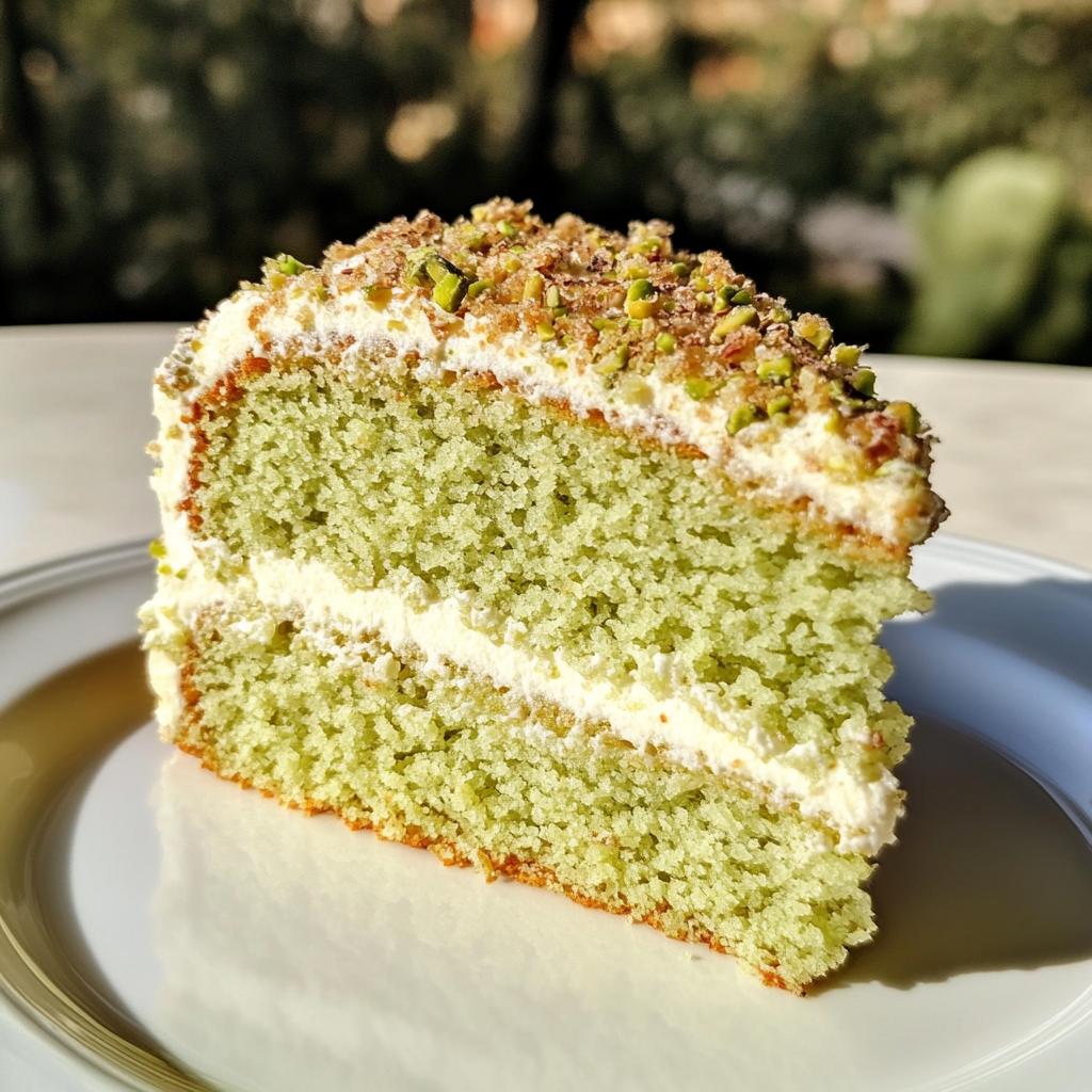 Soft Pistachio Celebration Cake