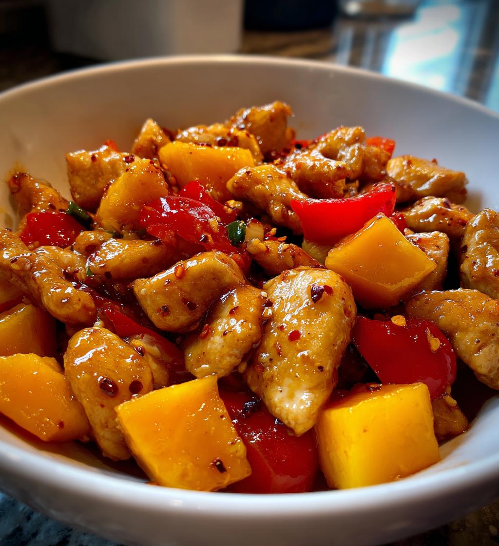 Spicy Mango Chicken Stir Fry