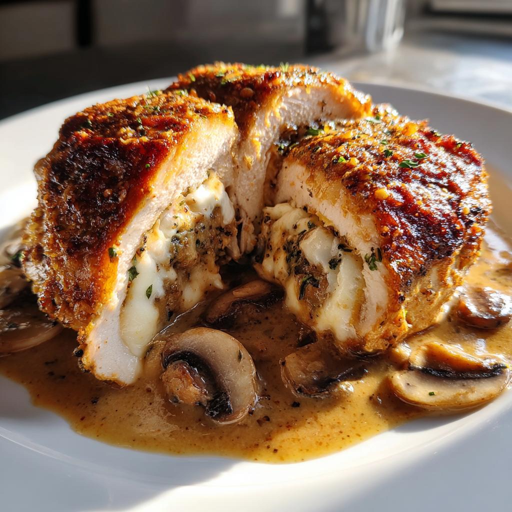 Stuffed Chicken Marsala Creamy and Delicious