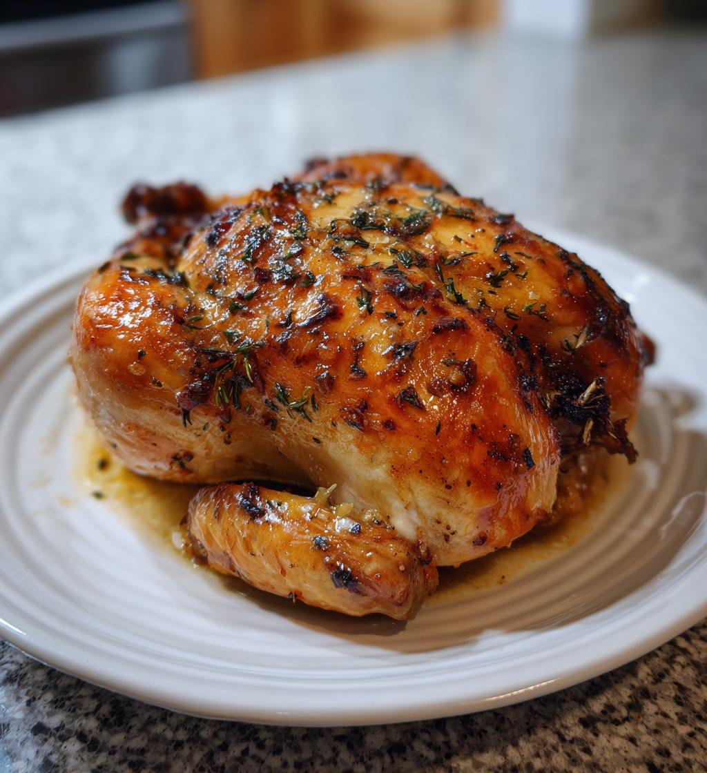 Sweet and Delicious Whole Roast Chicken Recipe with Garlic Butter