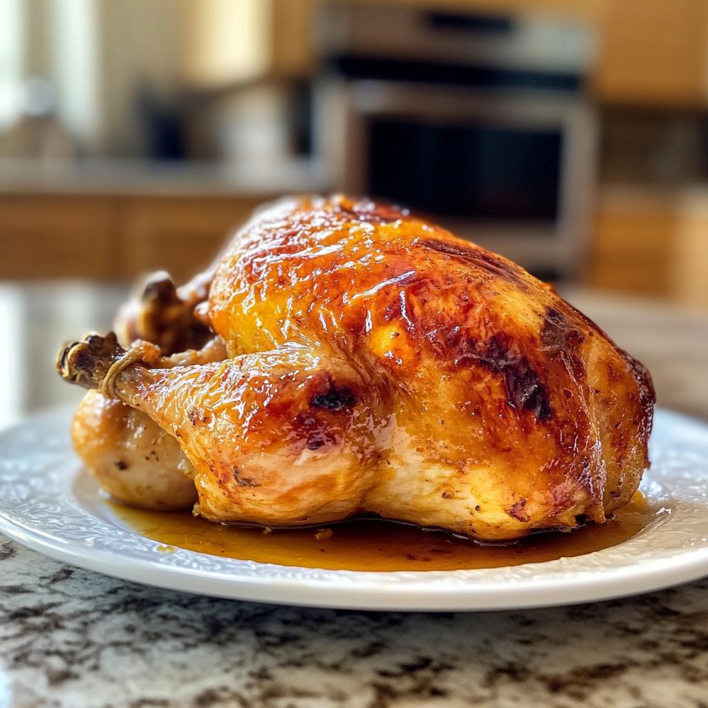 Sweet and Delicious Whole Roast Chicken Recipe with Honey Glaze