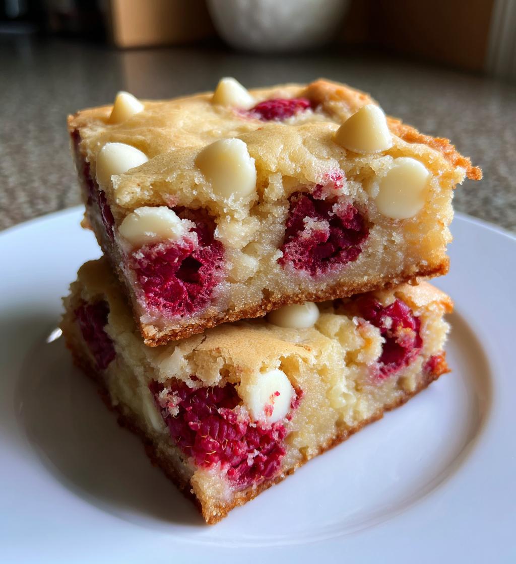 White Chocolate Raspberry Blondies