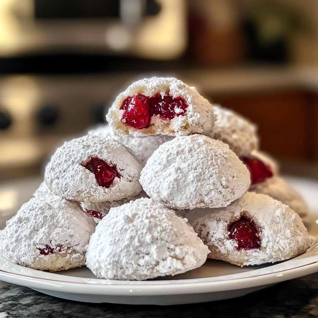 cherry snowball cookies