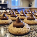 chocolate peanut butter blossom cookies
