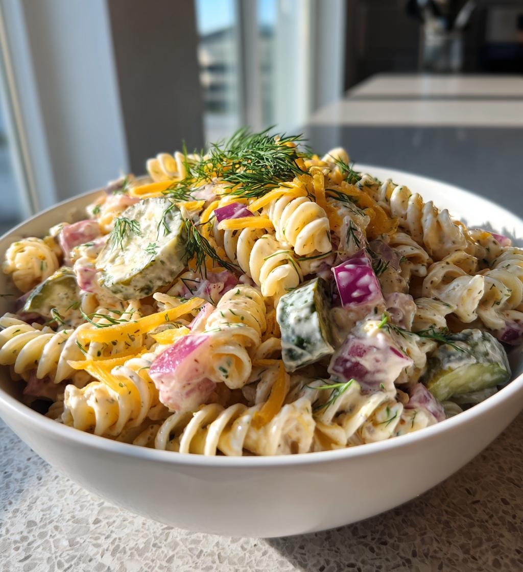 dill pickle pasta salad