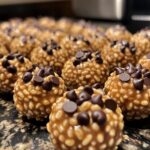 peanut butter balls with rice krispies