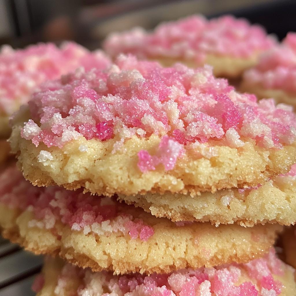 pink sugar crumble cookie recipe