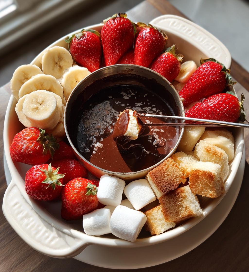 Chocolate fondue valentines