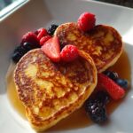 Heart-shaped pancakes