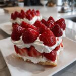 Strawberry heart dessert