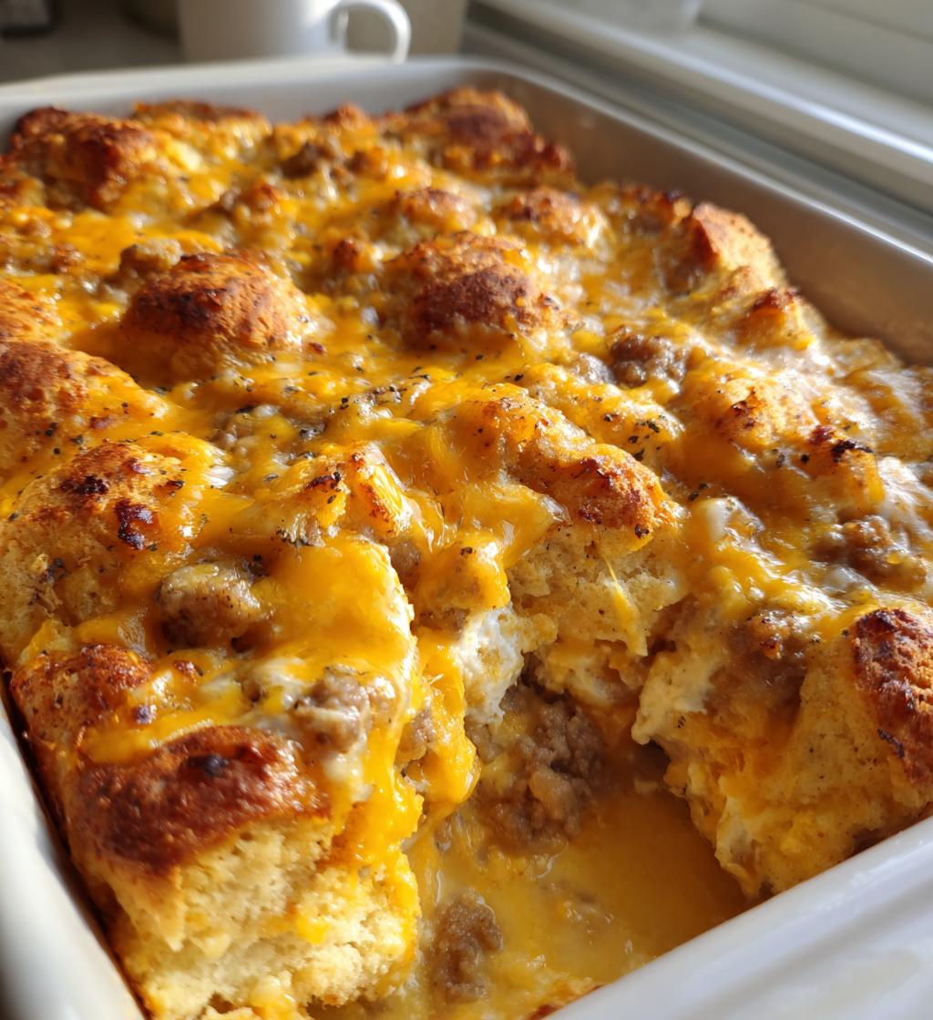biscuits and gravy breakfast casserole