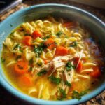 bone broth chicken noodle soup
